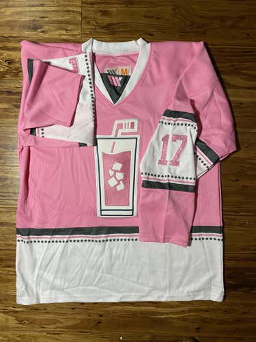 Pink Whitney Custom Hockey Jersey #17 Sz M