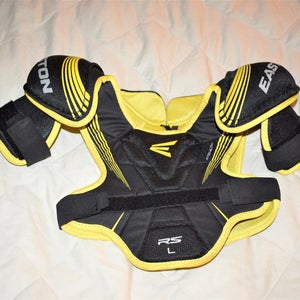 Easton Stealth RS Hockey Shoulder Pads, Black/Yellow, Youth Large