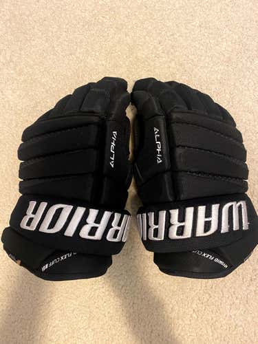 Black Senior Warrior Alpha Pro Gloves 14"