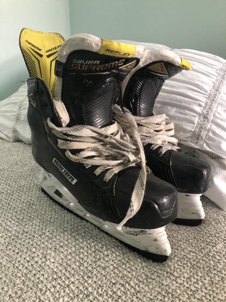 Used Senior Bauer Supreme Ignite Pro Hockey Skates Size 9.5