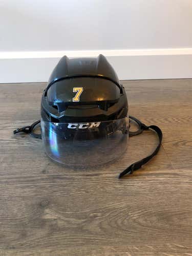 Small NHL Boston Bruins CCM with Oakley Straight Cut Visor Pro Stock