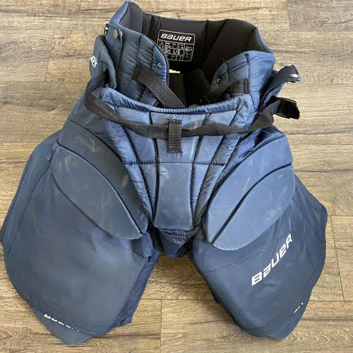 Blue Senior Large Bauer Performance Hockey Goalie Pants