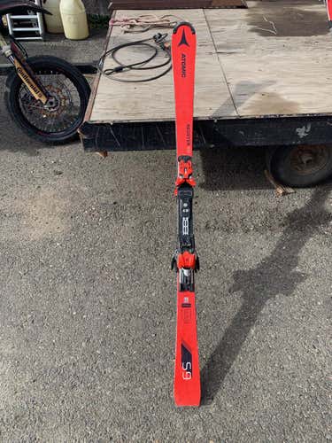 Used Men's 2019 Atomic Racing Redster FIS SL Skis With Bindings Max Din 12