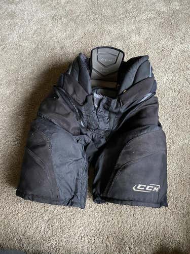 Black Used Senior XL CCM Vector 08 NHL logo Hockey Pants