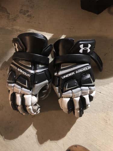 Black Used Player's Under Armour Engage 13" Lacrosse Gloves