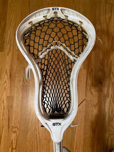 Used White Stx Ultra Power With Black Stringking 4s Mesh