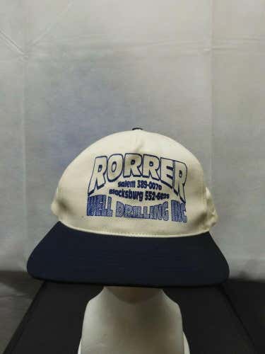 Vintage Rorrer Well Drilling Snapback Hat Virginia