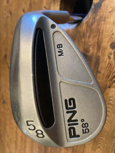 Ping 58* M/B Wedge Black Dot  Steel Shaft 35.5” Lamkin Black X10 Rubber Grip