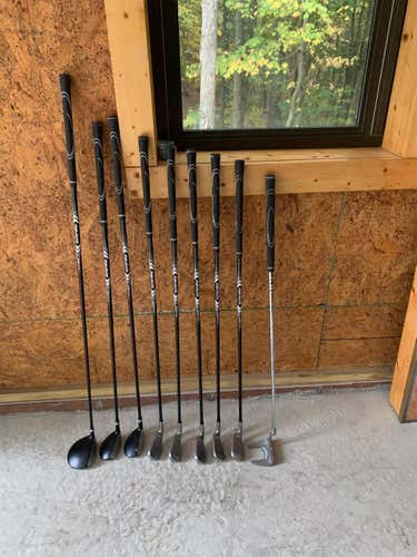 Used Topflite Putter Through Three Wood Golf Clubs Senior Flex