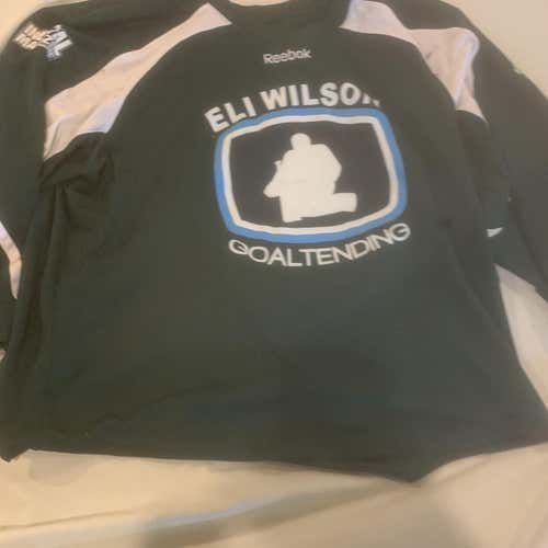 Eli Wilson Green Adult Goalie Cut Reebok Jersey