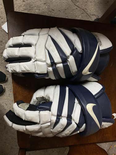 White Used Nike 13" Goalie Gloves