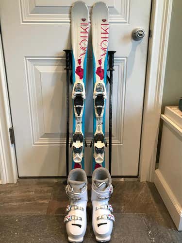The Full Package! 110cm Volkl skis, Marker Bindings, Rossignol Boots 22.5cm & Poles.