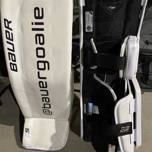 White Senior 34" Bauer Supreme 2S Pro Goalie Leg Pads