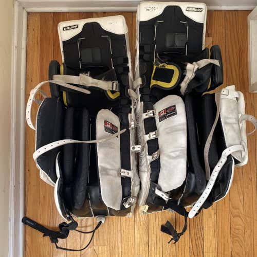 White Senior 35" Bauer Supreme TotalOne NXG  Goalie Leg Pads