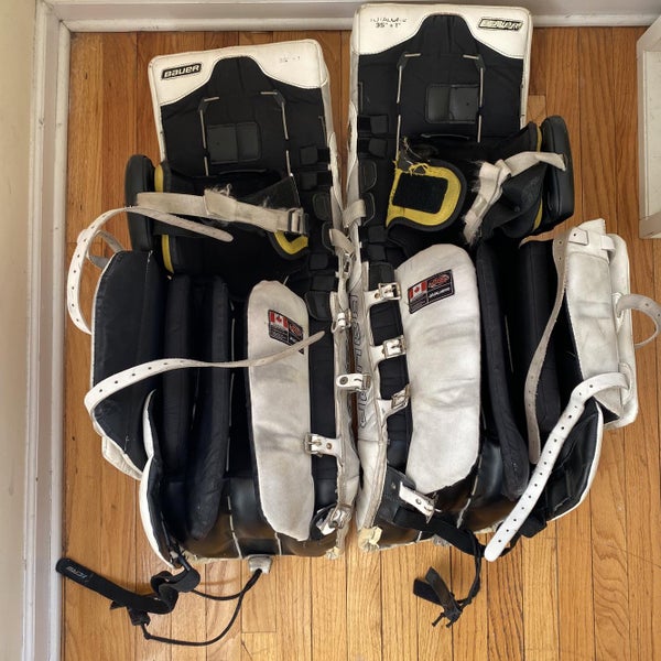 White Senior 35" Bauer Supreme TotalOne NXG Goalie Leg Pads
