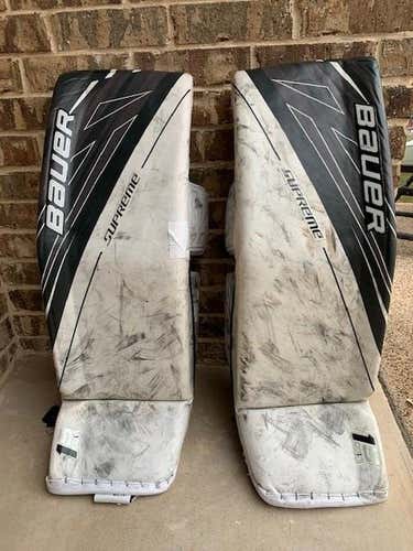 Black Used Senior 35" Bauer Supreme 1s OD1N Goalie Leg Pads