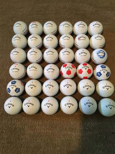 White Used Callaway Chrome Soft 36 Pack (3 Dozen) Balls