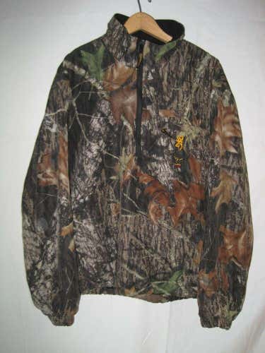 Browning Warm Front Insulated Pullover Camo Hunting Jacket Men's L Mossy Oak