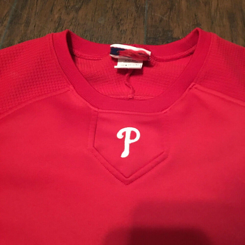 Nike Cooperstown Team (MLB Philadelphia Phillies) Men's Pullover Crew.