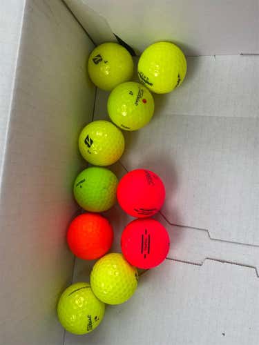 10 Pack Of Used Colorful Balls