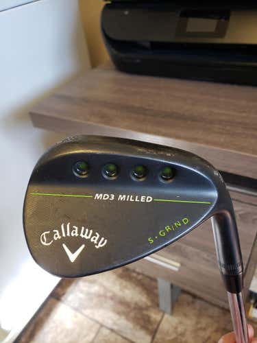Used Men's Callaway Right Handed MD3 Milled Chrome S-Grind Wedge Stiff Flex 50 Degree Steel Shaft