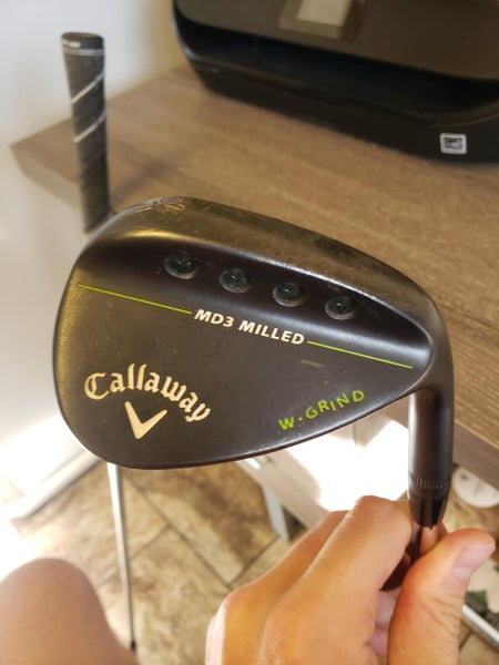 Used Men's Callaway Right Handed MD3 Milled Chrome W-Grind Wedge Stiff Flex 54 Degree Steel Shaft
