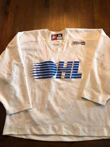 White Used Adult Men's Size 56 CCM Jersey Pro Stock