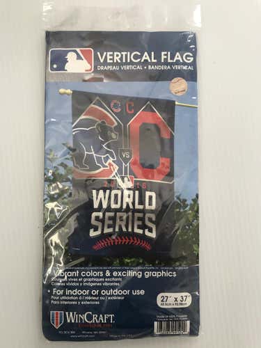 World Series 2016 Cubs vs Indians Vertical Flag 27'x37' Indoor/Outdoor