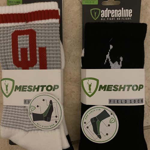 Black Unisex Large Adrenaline Socks