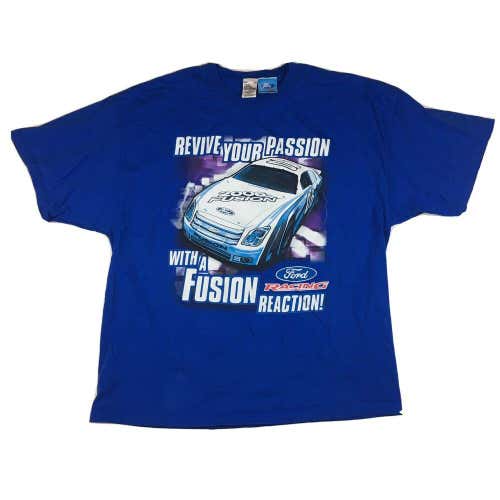 VTG 2006 Ford Racing T-Shirt Revive Your Passion with a Fusion Reaction Sz XXL