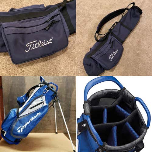 TWO BAG LOT (TAYLORMADE SELECT & TITLEIST SUNDAY BAG)