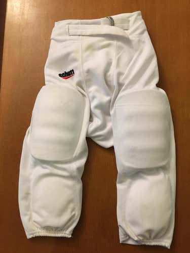 Used Schutt White Integrated Football Pant Adult Large