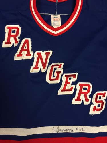 New York Rangers CCM Air Knit Jersey (Autographed) (Size S)