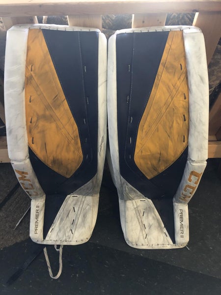Gold Used Senior 35" CCM Regular Premier II Pro Goalie Full Set Pro Stock