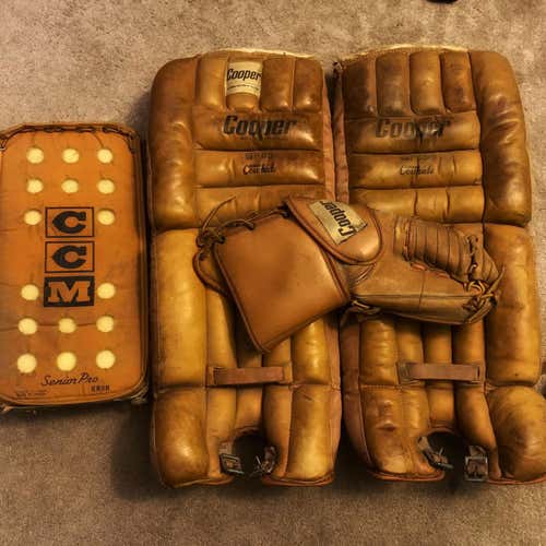 VINTAGE COOPER GOALIE SET with CCM PRO Blocker