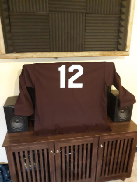 Team Set of 18 Numbered Burgundy Adult Hockey Jerseys
