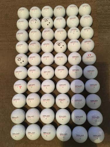 White Used Kirkland Signature 60 Pack (5 Dozen) Balls