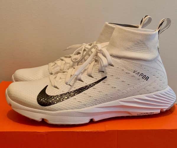 White Unisex Turf Cleats High Top