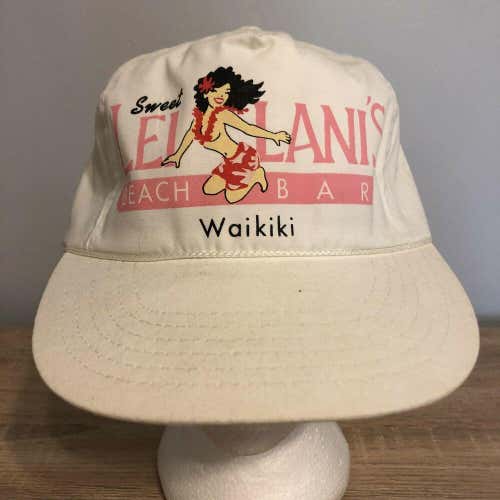 Sweet Leilanis Beach Bar Vintage Hat Snapback Cap Waikiki Hawaii 80s USA