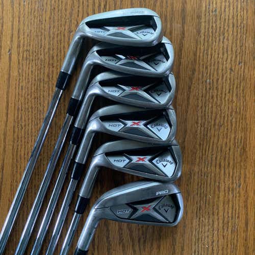 Men's Left Hand X Hot Pro Steel Shaft Iron Set
