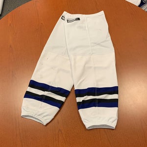 White Game-Used Senior CCM Socks Pro Stock - Cut Resistant