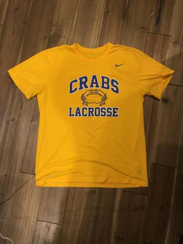 New Nike Yellow Crabs Lacrosse Shirt