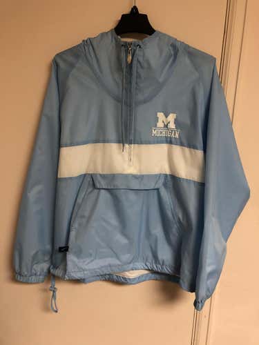 Vintage Michigan Baby Blue Men's XL Windbreaker
