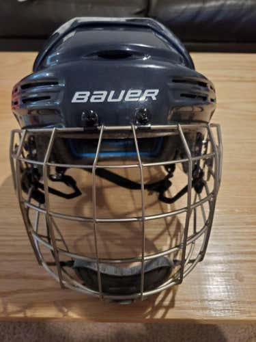 Blue Used Large Bauer 7500 combo Helmet