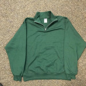 New Green 1/4 Zip Adult Sweatshirt