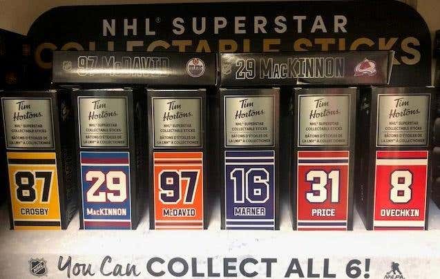 NHL 6 Superstar Collectible Sticks from Tim Hortons