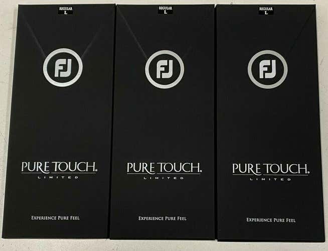 (3) FootJoy Pure Touch Limited Edition Men's Golf Glove Pack Large (L) #59087