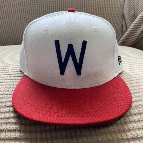 White Unisex 7 1/2 New Era 59FIFTY Washington Nationals Cooperstown Collection Hat