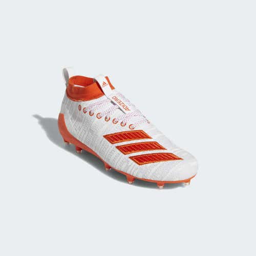 Adidas Adizero 8.0 Football Cleats White Orange EE7452 Men’s size 11