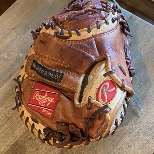 Brown  Catcher's Gold Glove Elite 32.5" Baseball Glove